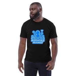 Blue Unisex Responsible Hedonist Organic Cotton T-shirt