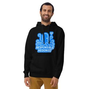 Blue Unisex Responsible Hedonist Hoodie